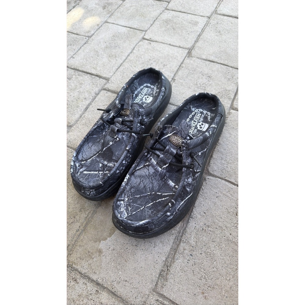 Hey Dude x Jelly Roll Wally Realtree Edge Black Camo Slip On Shoes size 9